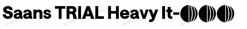 Saans TRIAL Heavy It字体转换